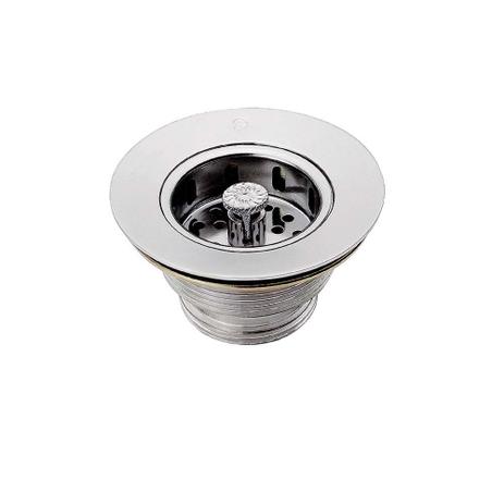 Válvula de escoamento com aba 4.1/2” x 1.1/2” cromado Esteves Menor preço em Válvula de escoamento com aba 4.1/2” x 1.1/2” cromado Esteves