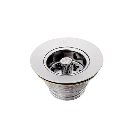 Válvula de Escoamento em Lingote para Pia Americana com Cesta 3.1/2x1.1/2” Cromada - Esteves Menor preço em Válvula de Escoamento em Lingote para Pia Americana com Cesta 3.1/2x1.1/2” Cromada - Esteves