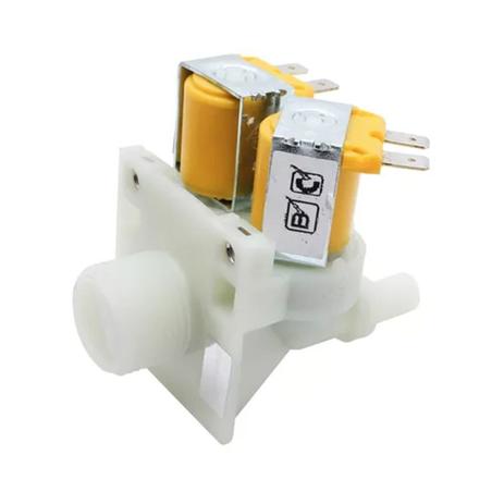 Válvula dupla entrada de água para máquina de lavar roupas brastemp ative e consul facilite 110v - Original Menor preço em Válvula dupla entrada de água para máquina de lavar roupas brastemp ative e consul facilite 110v - Original