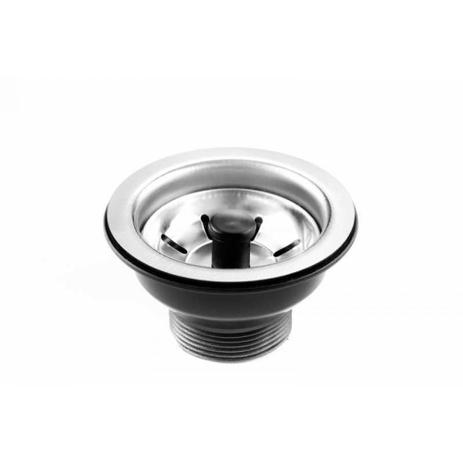 Valvula Pia Inox 31/2 Puxador Preto Padova Menor preço em Valvula Pia Inox 31/2 Puxador Preto Padova