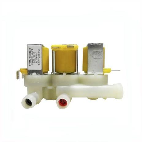 Válvula tripla entrada de água máquina de lavar electrolux lta15 ltc15 ltr15 lbu15 luc10 110 volts - EMICOL Menor preço em Válvula tripla entrada de água máquina de lavar electrolux lta15 ltc15 ltr15 lbu15 luc10 110 volts - EMICOL