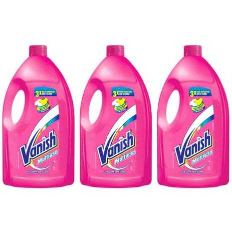 Vanish Alvejante Líquido 3 L (Kit C/03) Menor preço em Vanish Alvejante Líquido 3 L (Kit C/03)
