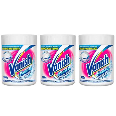 Vanish Poder O2 White Alvejante Em Pó 900g (Kit C/03) Menor preço em Vanish Poder O2 White Alvejante Em Pó 900g (Kit C/03)