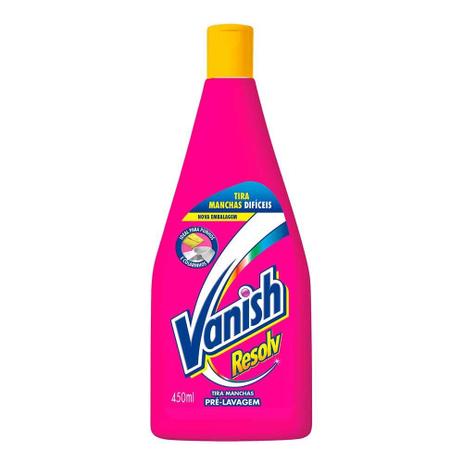 Vanish Resolv Tira Manchas Pré Lavagem - 450ml Menor preço em Vanish Resolv Tira Manchas Pré Lavagem - 450ml