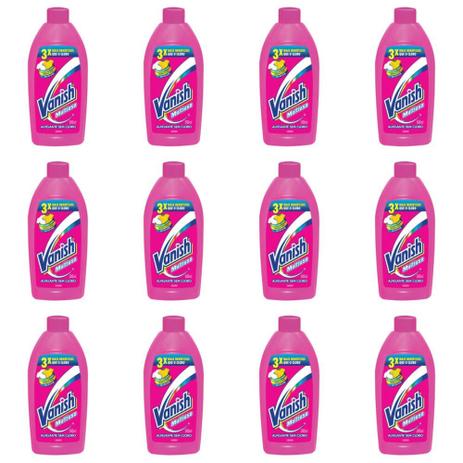Vanish S/ Cloro Alvejante Líquido 500ml (Kit C/12) Menor preço em Vanish S/ Cloro Alvejante Líquido 500ml (Kit C/12)