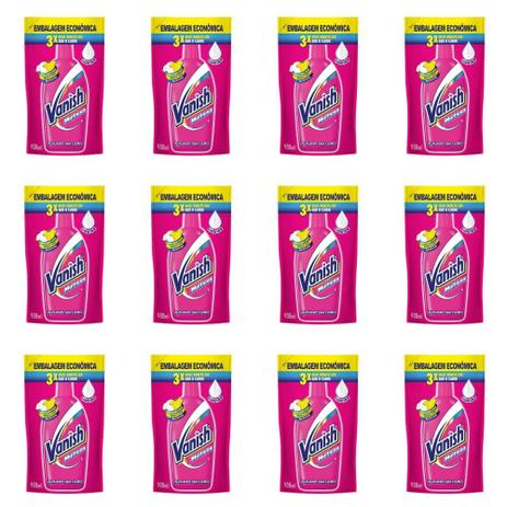 Vanish S/ Cloro Alvejante Líquido 900ml (Kit C/12) Menor preço em Vanish S/ Cloro Alvejante Líquido 900ml (Kit C/12)