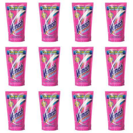 Vanish S/ Cloro Alvejante Líquido Refil 500ml (Kit C/12) Menor preço em Vanish S/ Cloro Alvejante Líquido Refil 500ml (Kit C/12)