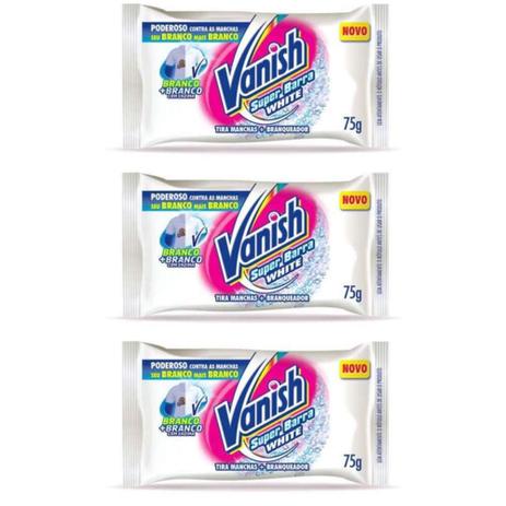 Vanish White Alvejante Barra 75g (Kit C/03) Menor preço em Vanish White Alvejante Barra 75g (Kit C/03)