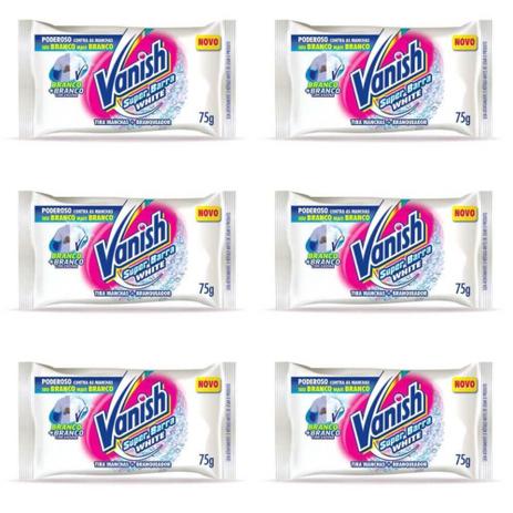 Vanish White Alvejante Barra 75g (Kit C/06) Menor preço em Vanish White Alvejante Barra 75g (Kit C/06)