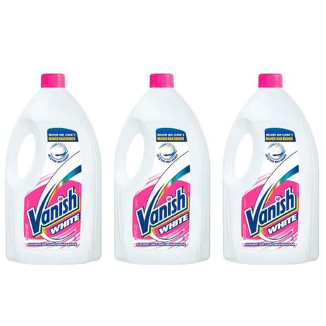 Vanish White Alvejante Líquido 3 L (Kit C/03) Menor preço em Vanish White Alvejante Líquido 3 L (Kit C/03)