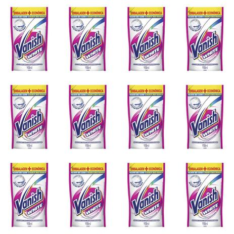 Vanish White Alvejante Líquido Refil 900ml (Kit C/12) Menor preço em Vanish White Alvejante Líquido Refil 900ml (Kit C/12)