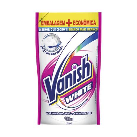 Vanish White Alvejante Líquido Refil 900ml Menor preço em Vanish White Alvejante Líquido Refil 900ml