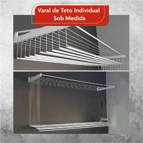 Varal De Parede Individual 8 Varetas Alumínio 90 Cm Branco - HOME VARAIS Menor preço em Varal De Parede Individual 8 Varetas Alumínio 90 Cm Branco - HOME VARAIS