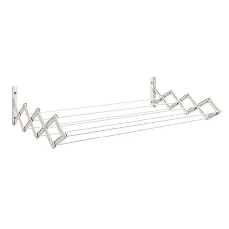 Varal de parede retrátil sanfonado alumínio 80 cm - GF Menor preço em Varal de parede retrátil sanfonado alumínio 80 cm - GF