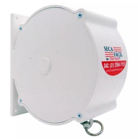 Varal De Parede Trevisan Automático Recolhível Branco 30m Menor preço em Varal De Parede Trevisan Automático Recolhível Branco 30m