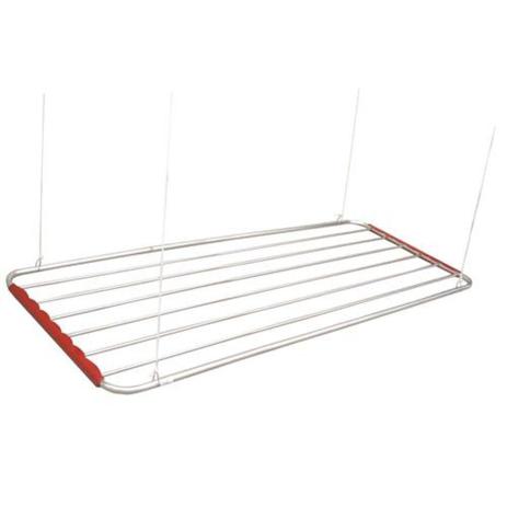 Varal de Teto Alumínio 140x56cm Botafogo - Prata - Botafogo lar lazer Menor preço em Varal de Teto Alumínio 140x56cm Botafogo - Prata - Botafogo lar lazer