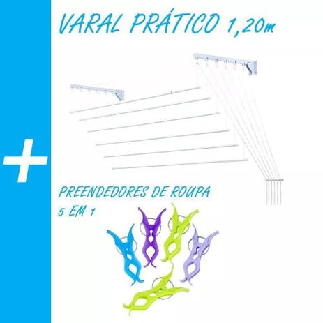 Varal Prático 1,2 Aço E Kit Prendedor Someway () - Secalux Menor preço em Varal Prático 1,2 Aço E Kit Prendedor Someway () - Secalux
