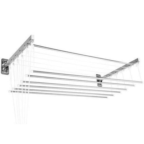 Varal pratico de varetas individuais aluminio 1,40m para par - Secalux Menor preço em Varal pratico de varetas individuais aluminio 1,40m para par - Secalux