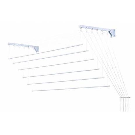 Varal pratico de varetas individuais em aco 1,20m para pared - Secalux Menor preço em Varal pratico de varetas individuais em aco 1,20m para pared - Secalux