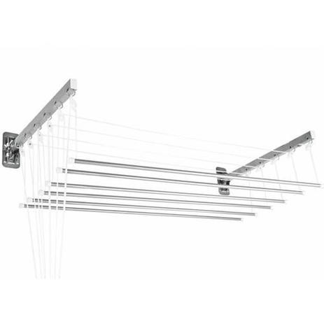 Varal pratico parede / teto 1,20 m aluminio - secalux Menor preço em Varal pratico parede / teto 1,20 m aluminio - secalux