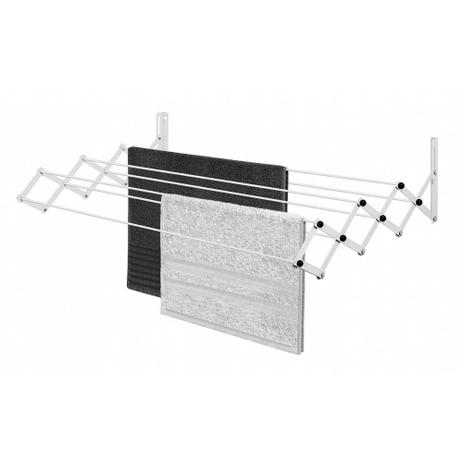 Varal Retrátil de Parede Sanfonado de Secar Roupas Ordene Branco 77cm Menor preço em Varal Retrátil de Parede Sanfonado de Secar Roupas Ordene Branco 77cm