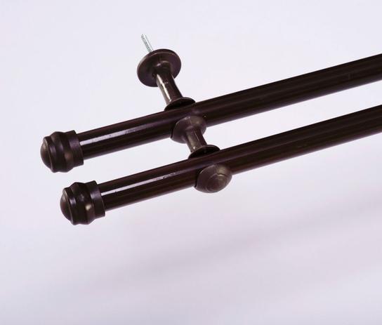 Varão Duplo para Cortina de 4 Metros Espessura 19mm - Marrom - Borda Bordados Enxovais Menor preço em Varão Duplo para Cortina de 4 Metros Espessura 19mm - Marrom - Borda Bordados Enxovais