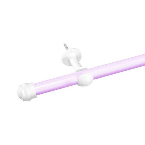 Menor preço em Varão Simples 2,00 Metros Lilás Ferro Revestido 28 mm para Cortina com Ponteira e Suporte - Zilu enxovais