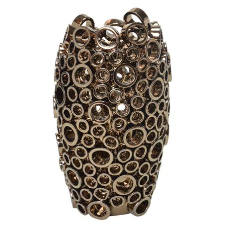 Vaso Argolas Decorativo 25cm - Mabruk Menor preço em Vaso Argolas Decorativo 25cm - Mabruk