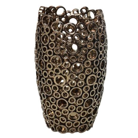 Vaso Argolas Decorativo 30cm - Mabruk Menor preço em Vaso Argolas Decorativo 30cm - Mabruk
