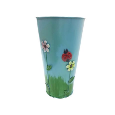 Vaso Balde Metal Enfeite Jardim Quintal Varanda Joaninha Flor Azul (SYBO-G8) - Braslu Menor preço em Vaso Balde Metal Enfeite Jardim Quintal Varanda Joaninha Flor Azul (SYBO-G8) - Braslu