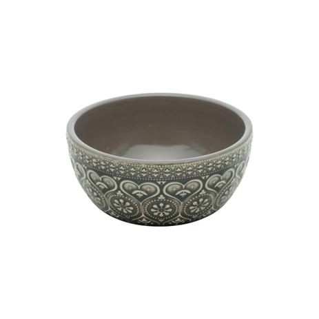 Vaso Cachepô De Cerâmica Bowl Embossed Cinza - Urban Menor preço em Vaso Cachepô De Cerâmica Bowl Embossed Cinza - Urban