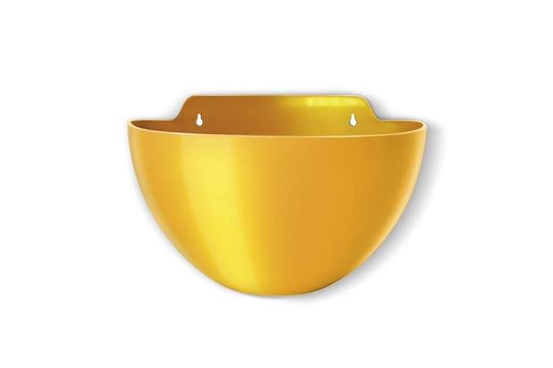 Menor preço em Vaso cachepô de parede elegance médio amarelo - Nutriplan