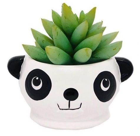 Vaso Cachepot em Cerâmica Panda (6,5cm) - Relaxar e meditar Menor preço em Vaso Cachepot em Cerâmica Panda (6,5cm) - Relaxar e meditar
