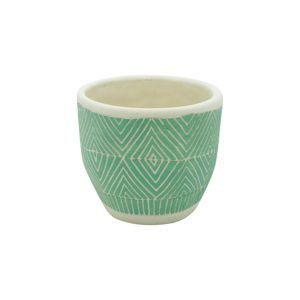 Vaso concreto modern design verde 14,5x14,5x12,5cm - Urban Menor preço em Vaso concreto modern design verde 14,5x14,5x12,5cm - Urban