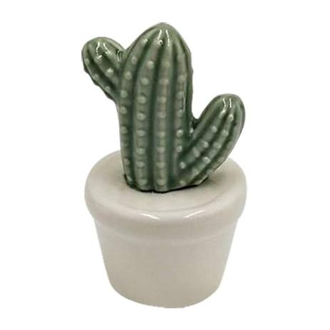 Vaso de Cerâmica Branco Hamato Cactus Urban Menor preço em Vaso de Cerâmica Branco Hamato Cactus Urban