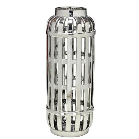 Vaso de Ceramica Reale Prata 39cm Espressione Menor preço em Vaso de Ceramica Reale Prata 39cm Espressione