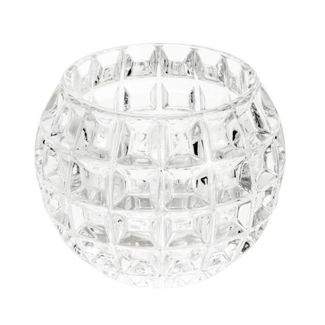 Vaso de cristal rose 10x9cm - Wolff Menor preço em Vaso de cristal rose 10x9cm - Wolff