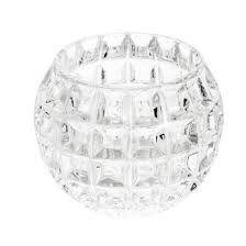 Vaso de cristal rose 13x11cm - Wolff Menor preço em Vaso de cristal rose 13x11cm - Wolff