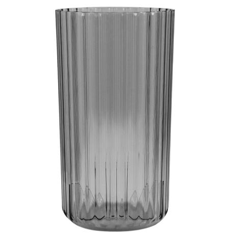 Vaso De Flor M Decorativo Planta Translucido Groove Jardim Chumbo - Ou Menor preço em Vaso De Flor M Decorativo Planta Translucido Groove Jardim Chumbo - Ou