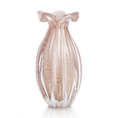 Vaso de Murano Trouxinha São Marcos - Cristal Rosa 20cm Menor preço em Vaso de Murano Trouxinha São Marcos - Cristal Rosa 20cm