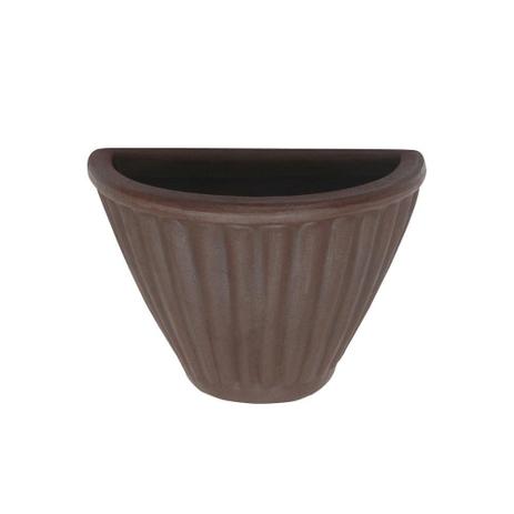 Vaso de Parede em Polietileno Léia 31x21cm Rusty - Vasart Menor preço em Vaso de Parede em Polietileno Léia 31x21cm Rusty - Vasart