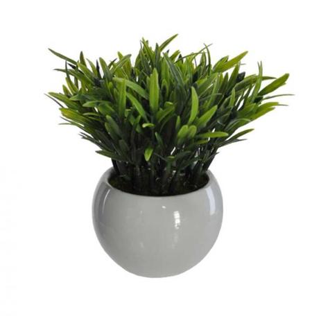 Vaso Decorativo Branco Planta Podocarpus Verde 18 cm - Drossi - Flor arte Menor preço em Vaso Decorativo Branco Planta Podocarpus Verde 18 cm - Drossi - Flor arte