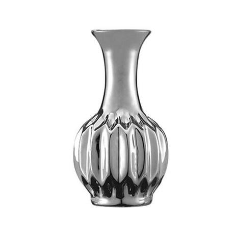 Vaso Decorativo Cerâmica Prata 12,5x6,5cm 5640 Mart Menor preço em Vaso Decorativo Cerâmica Prata 12,5x6,5cm 5640 Mart