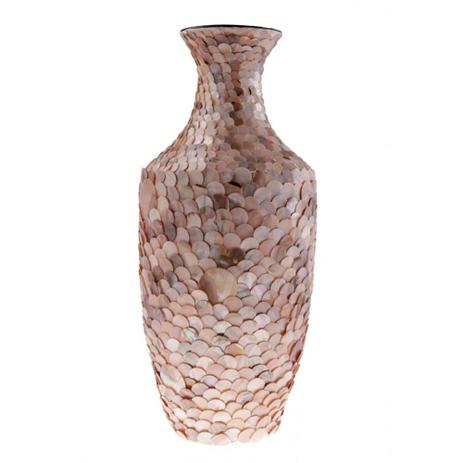 Vaso Decorativo de Madrepérola Marrom 44x20 cm - Decorafast Menor preço em Vaso Decorativo de Madrepérola Marrom 44x20 cm - Decorafast