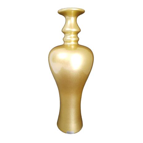 Vaso Decorativo Dourado Cerâmica Mazzotti Garrafa 78 1 peça Menor preço em Vaso Decorativo Dourado Cerâmica Mazzotti Garrafa 78 1 peça
