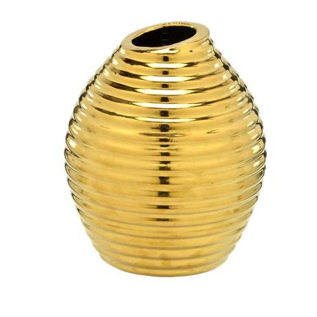 Vaso Decorativo Dourado de Mesa - Mabruk Menor preço em Vaso Decorativo Dourado de Mesa - Mabruk