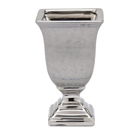 Vaso Decorativo Prata 24cm - Mabruk Menor preço em Vaso Decorativo Prata 24cm - Mabruk