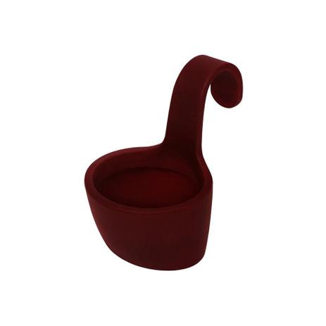 Menor preço em Vaso em Polietileno Varanda 21x14cm Antique Vermelho - Vasart