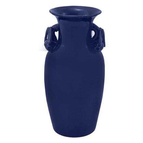 Vaso em Porcelana Azul Com Alças - Prime home decor Menor preço em Vaso em Porcelana Azul Com Alças - Prime home decor