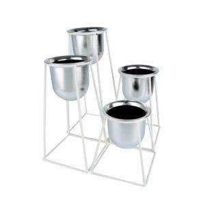 Vaso metal/plastico geo forms 4 redondos prata 26,4 x 13,4 x 31,6 cm - Urban Menor preço em Vaso metal/plastico geo forms 4 redondos prata 26,4 x 13,4 x 31,6 cm - Urban